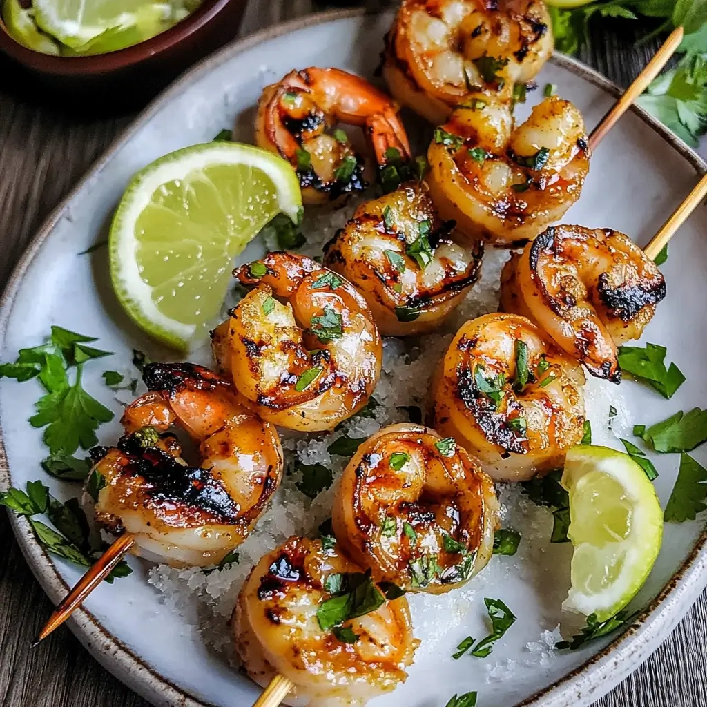 Margarita Grilled Shrimp Skewers Recipe - Love And Nibbles