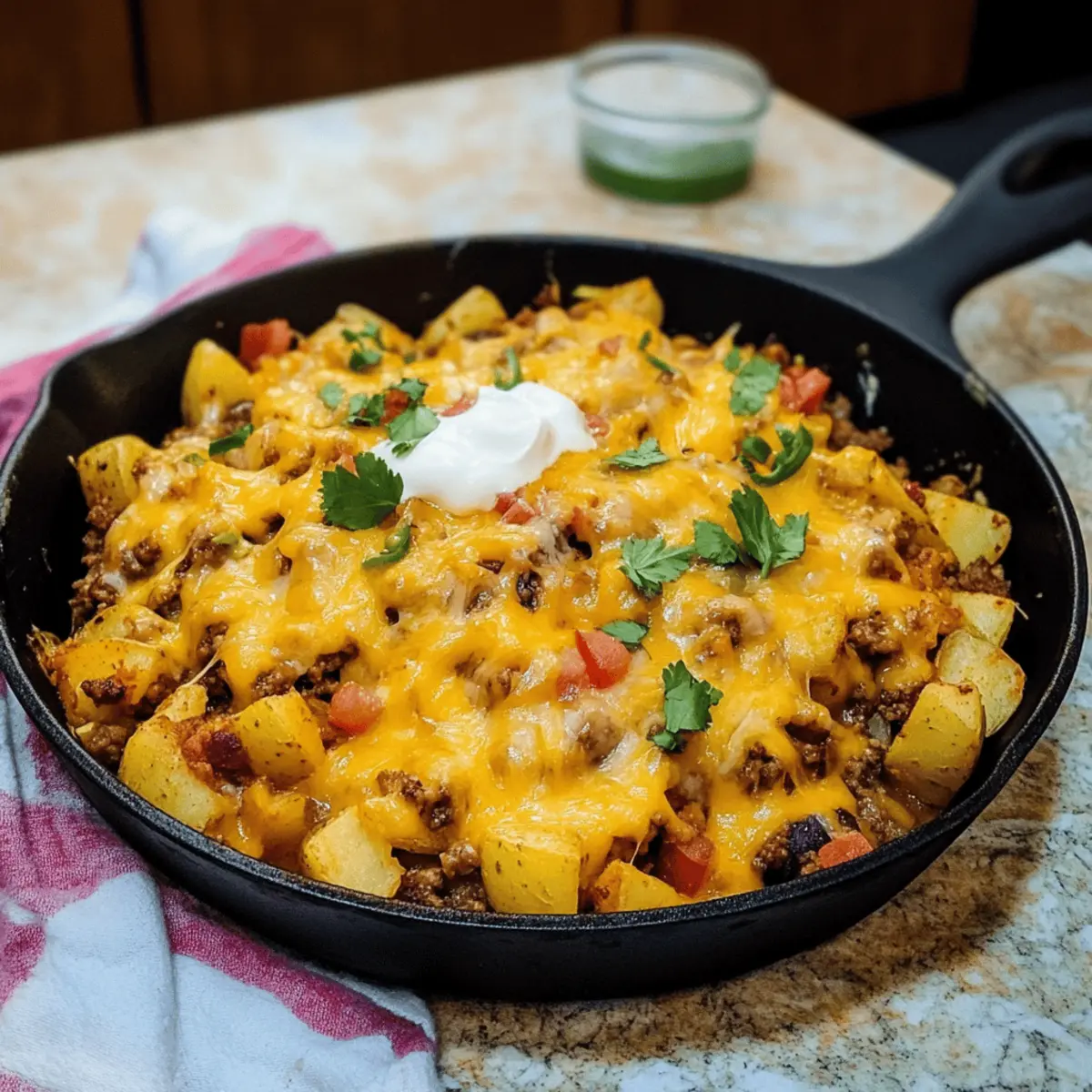 Easy Cheesy Taco Potatoes