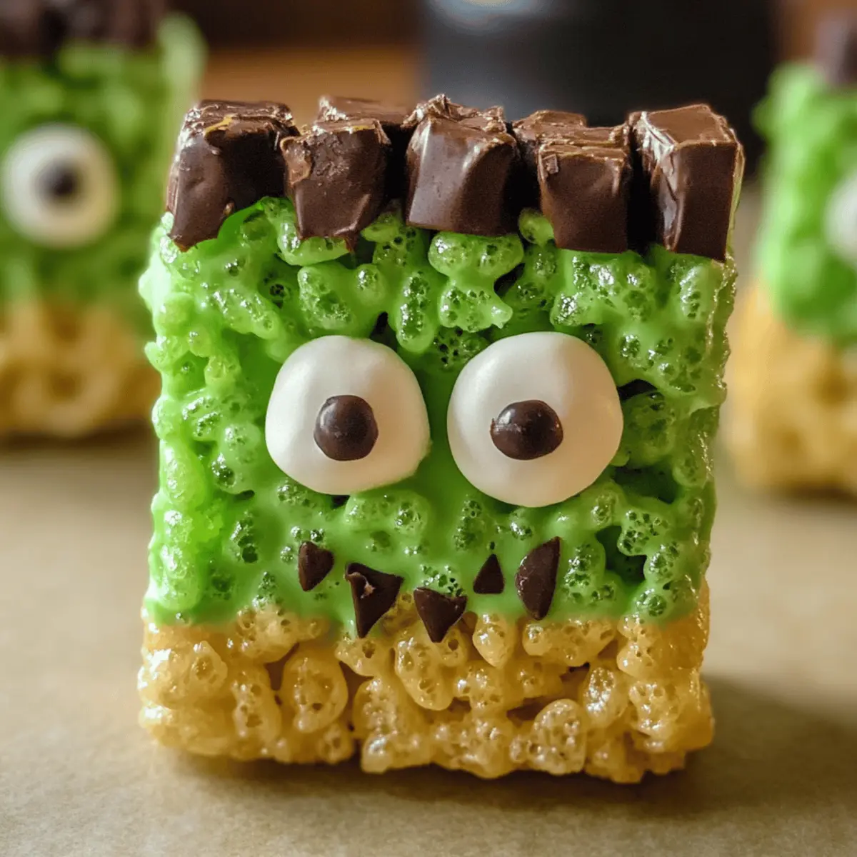 Frankenstein Rice Krispie Treats