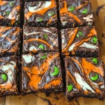 Halloween Cream Cheese Swirl Brownies