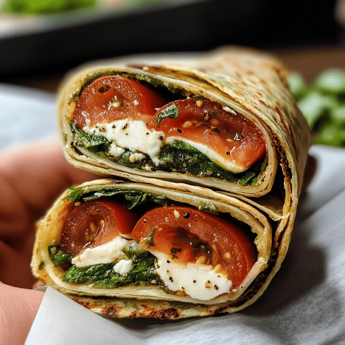 Tomato Basil Wrap with Mozzarella