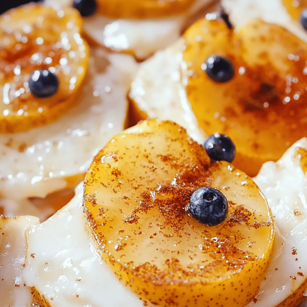 Baked Pears with Honey & Cinnamon