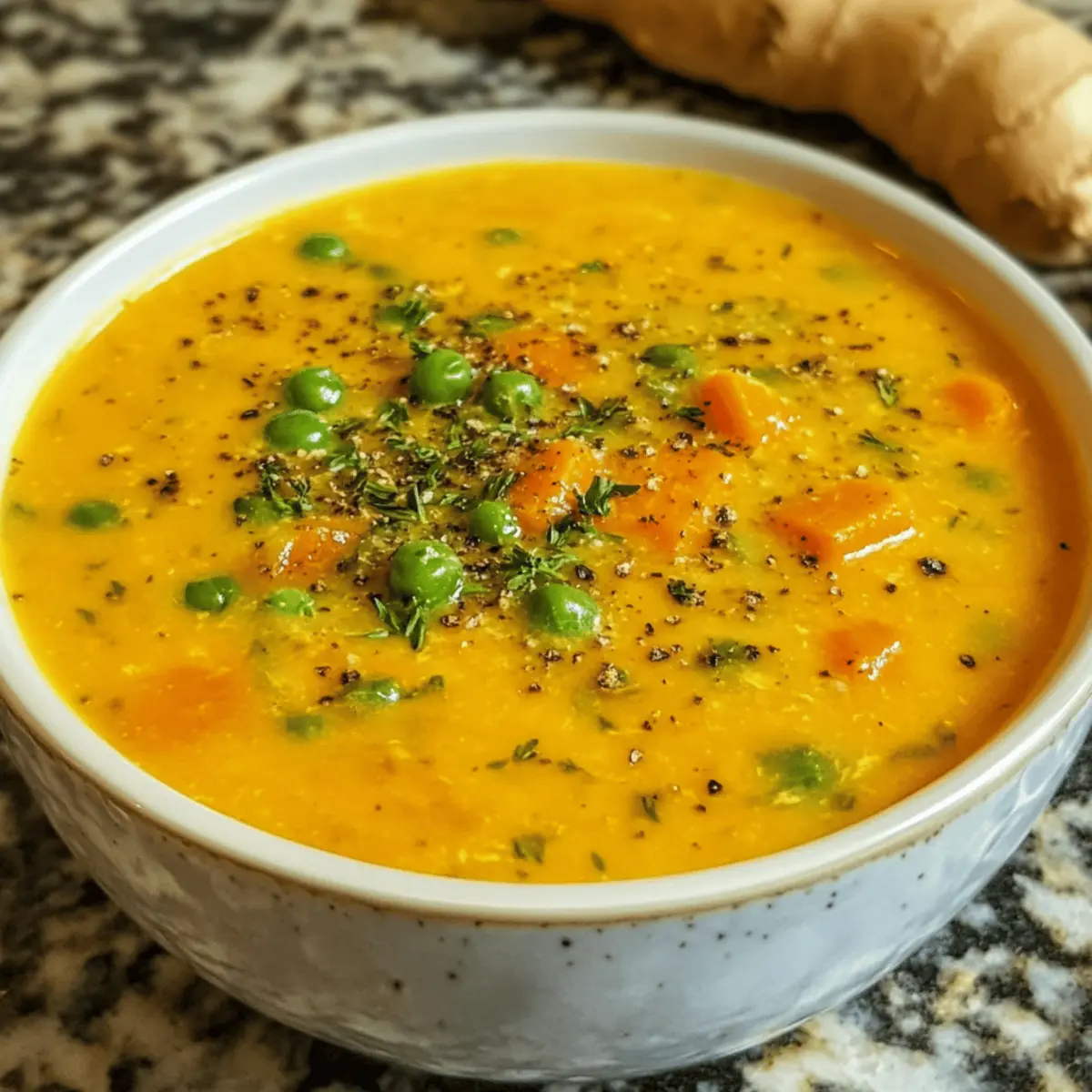 Carrot, Sweet Potato & Ginger Soup