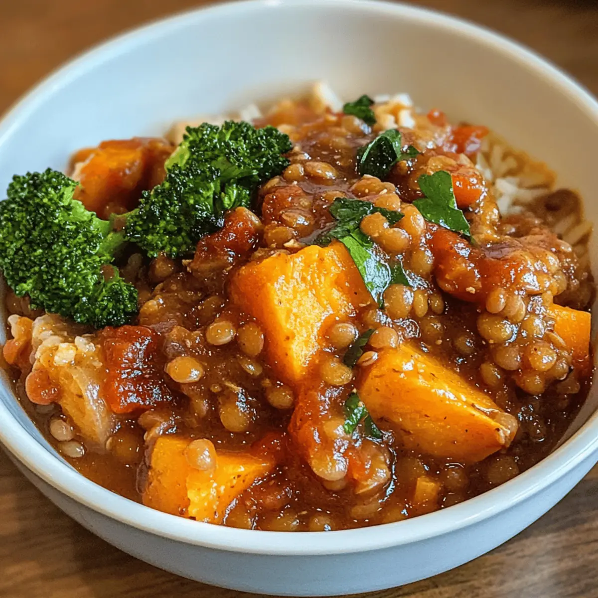 Crockpot Lentil & Sweet Potato Stew