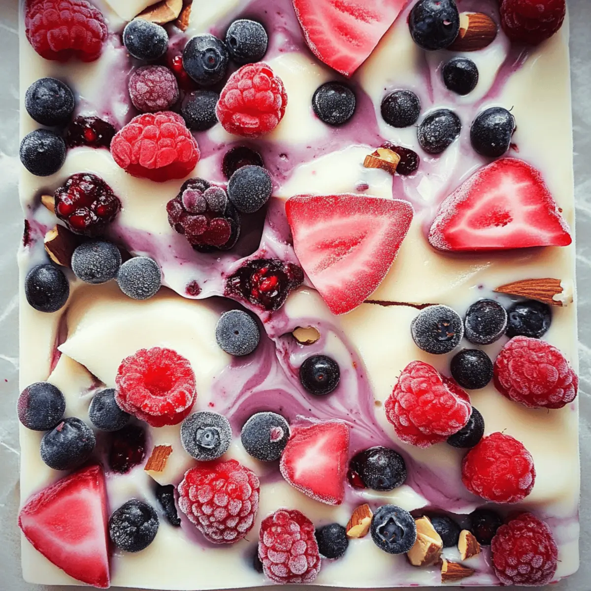 Frozen Yogurt Bark with Berries