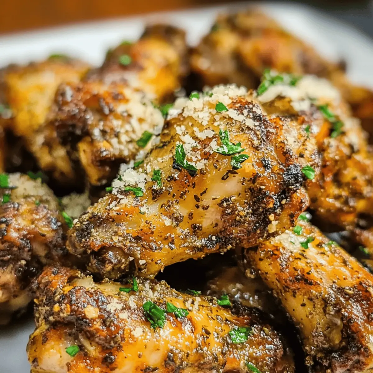 Grilled Garlic Parmesan Chicken Wings