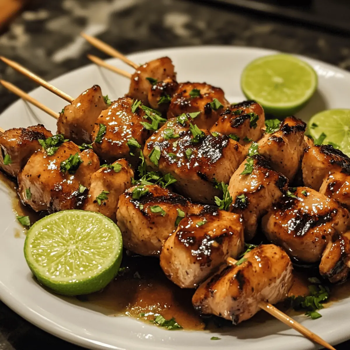 Honey Lime Glazed Chicken Skewers
