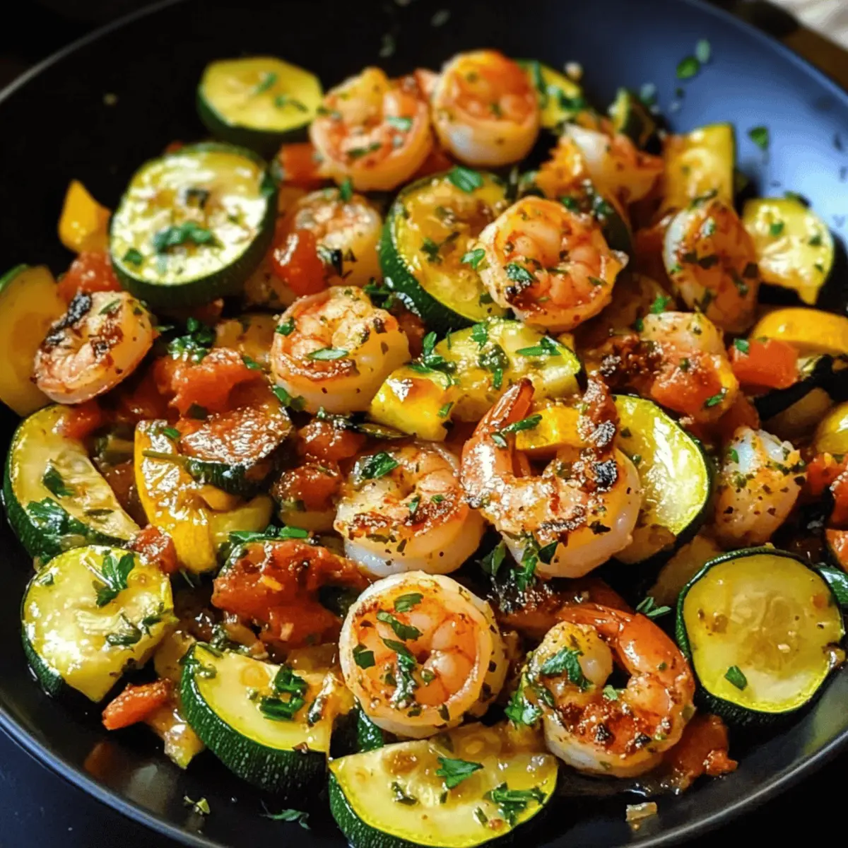 Lemon Garlic Butter Shrimp with Zucchini
