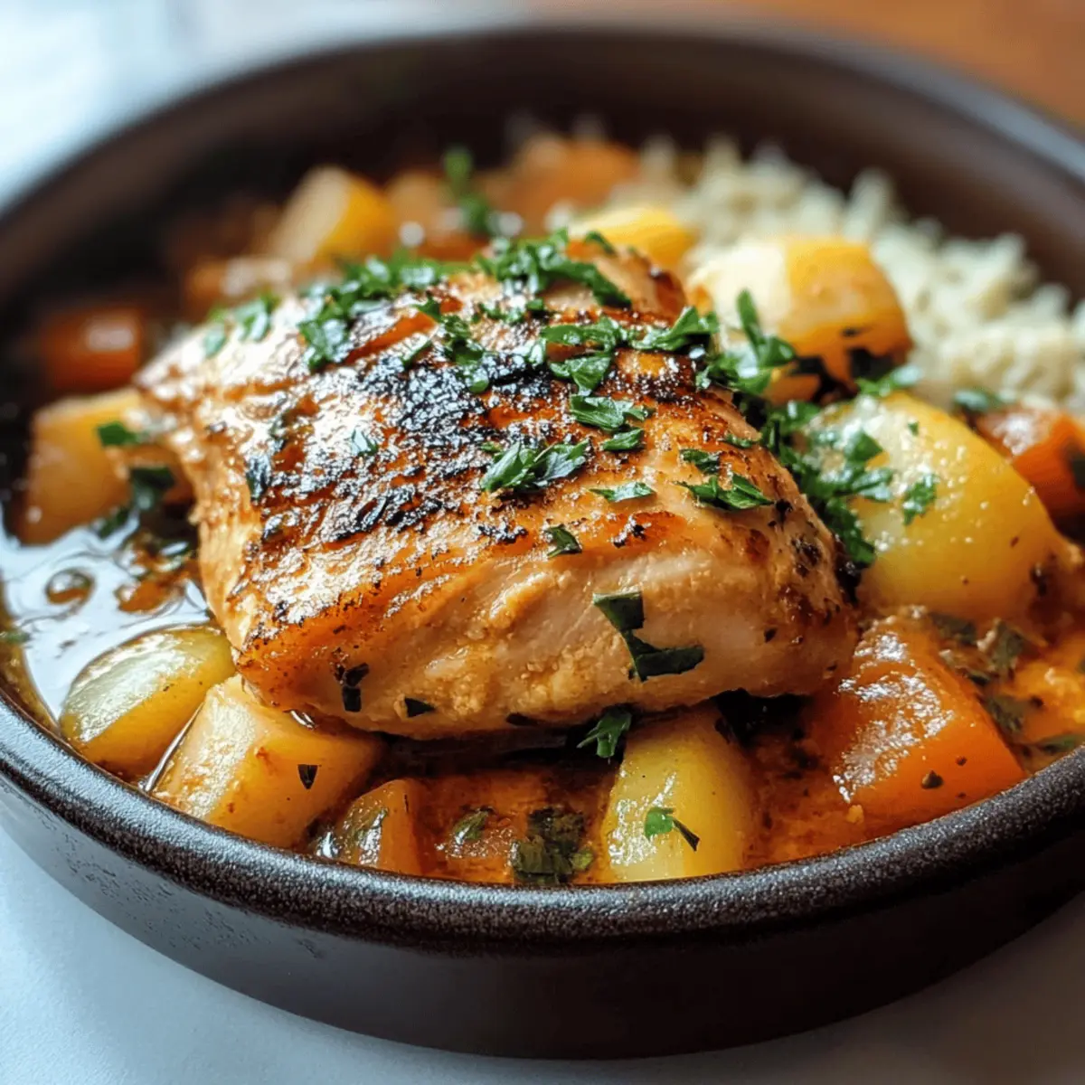Moroccan Chicken Thigh Tagine