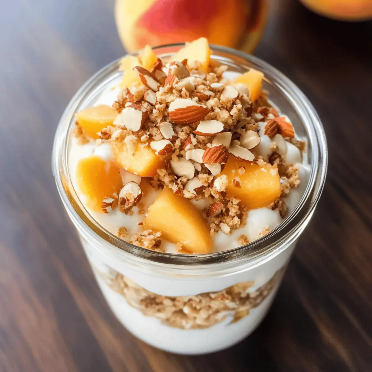 Peach Yogurt Parfait with Almonds