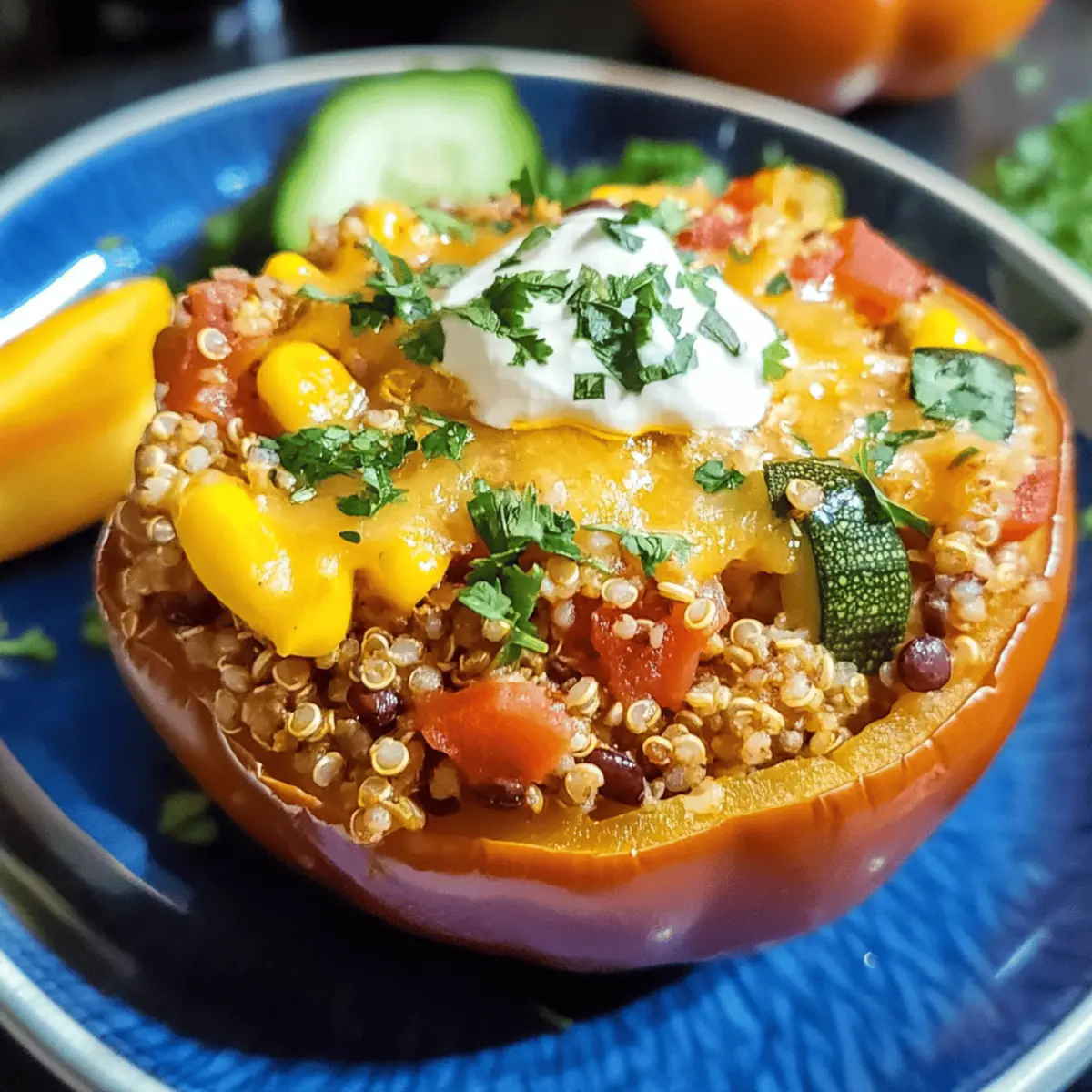 Quinoa & Veggie Stuffed Peppers