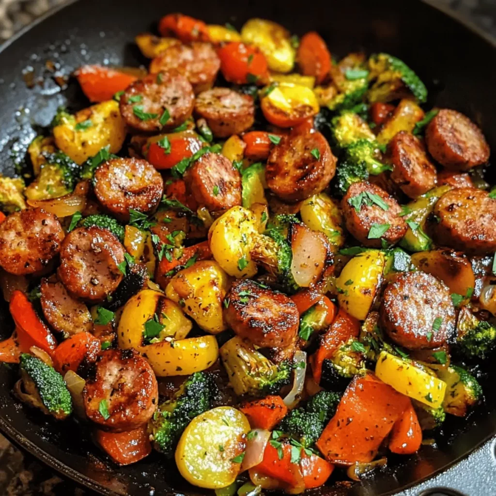 Sausage and Veggies Skillet - 30 Minute, One-Pan Meal