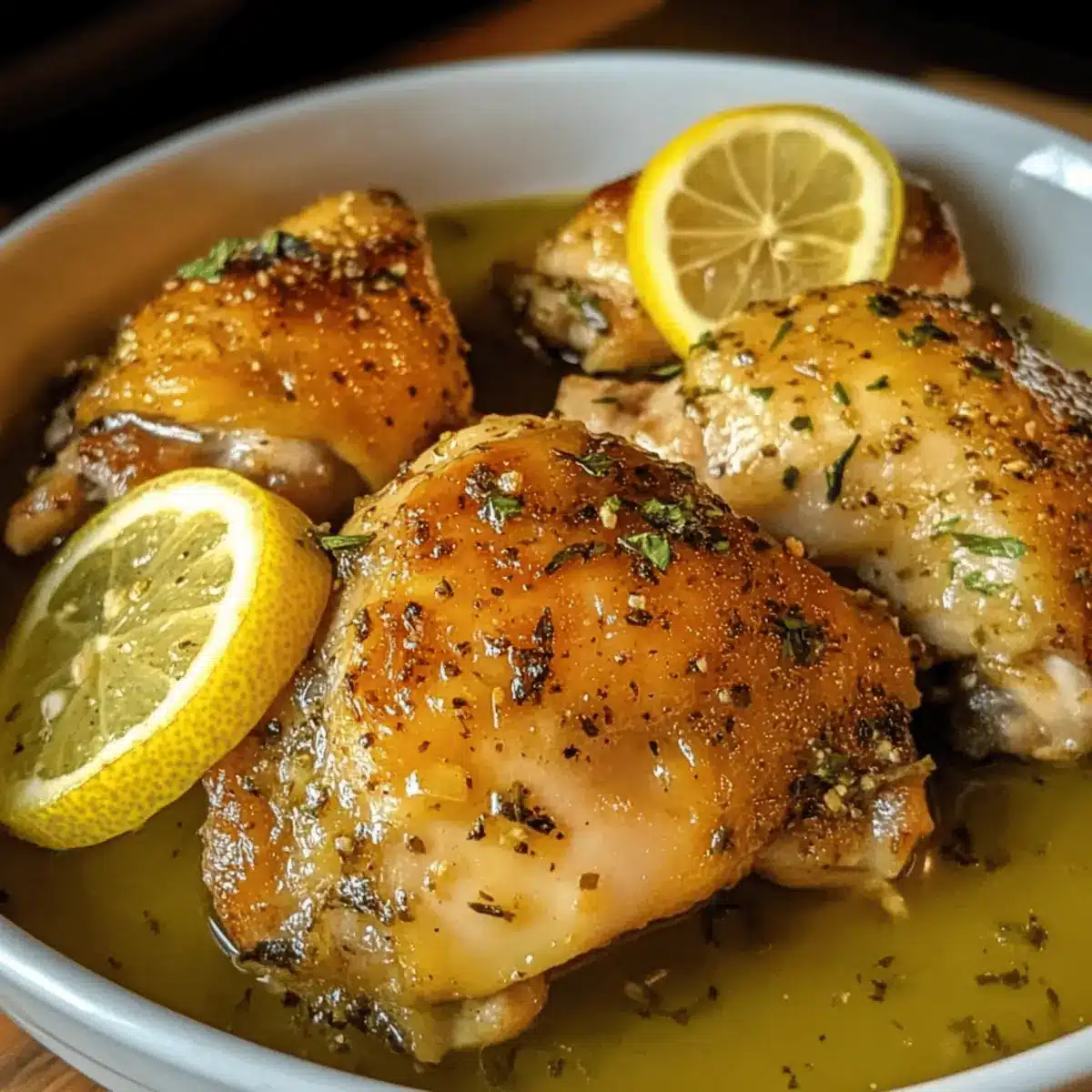 Slow Cooker Lemon Pepper Chicken Thighs