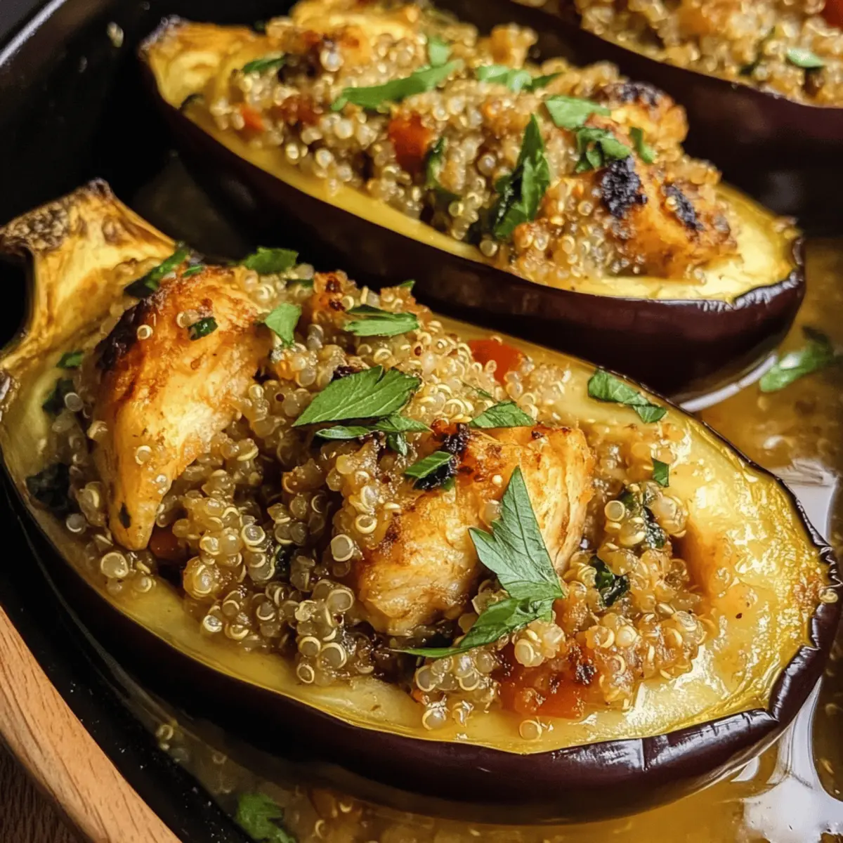 Stuffed Eggplant with Quinoa