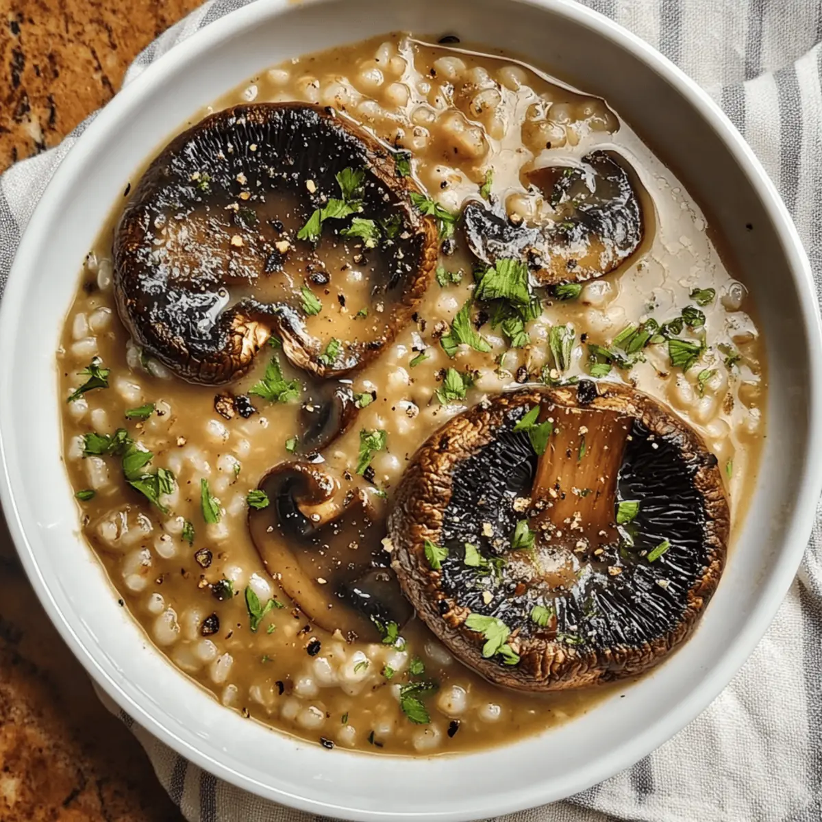 Creamy Mushroom Barley Soup
