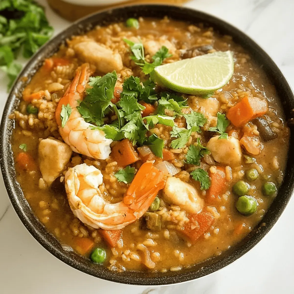 Spanish Paella with Vegetables & Seafood