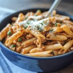 Creamy Tomato Penne with Peas