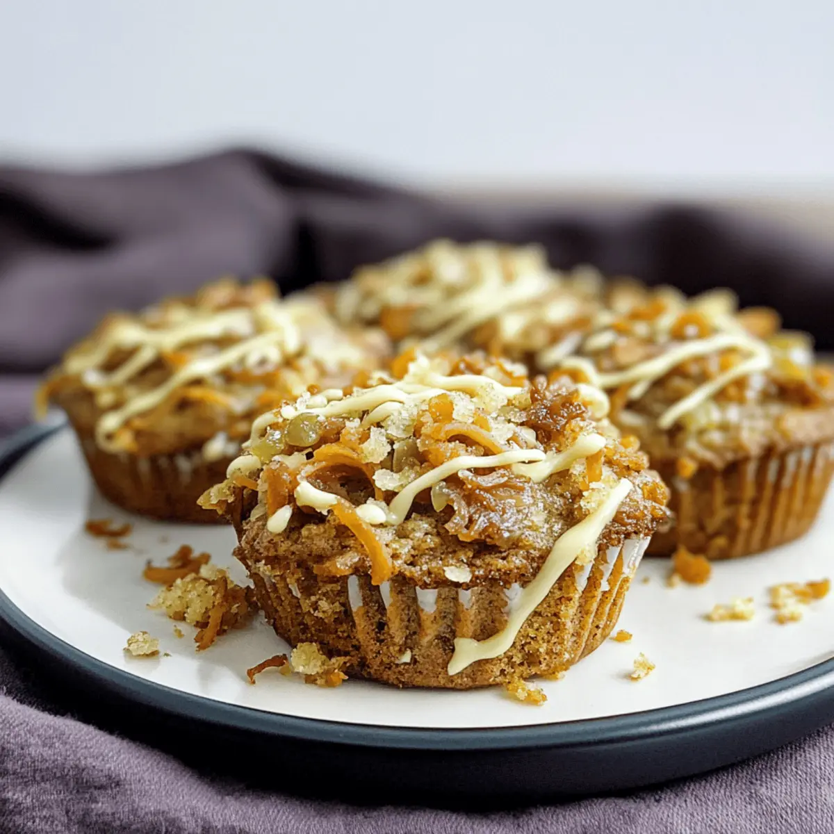 Healthy Carrot Cake Muffins