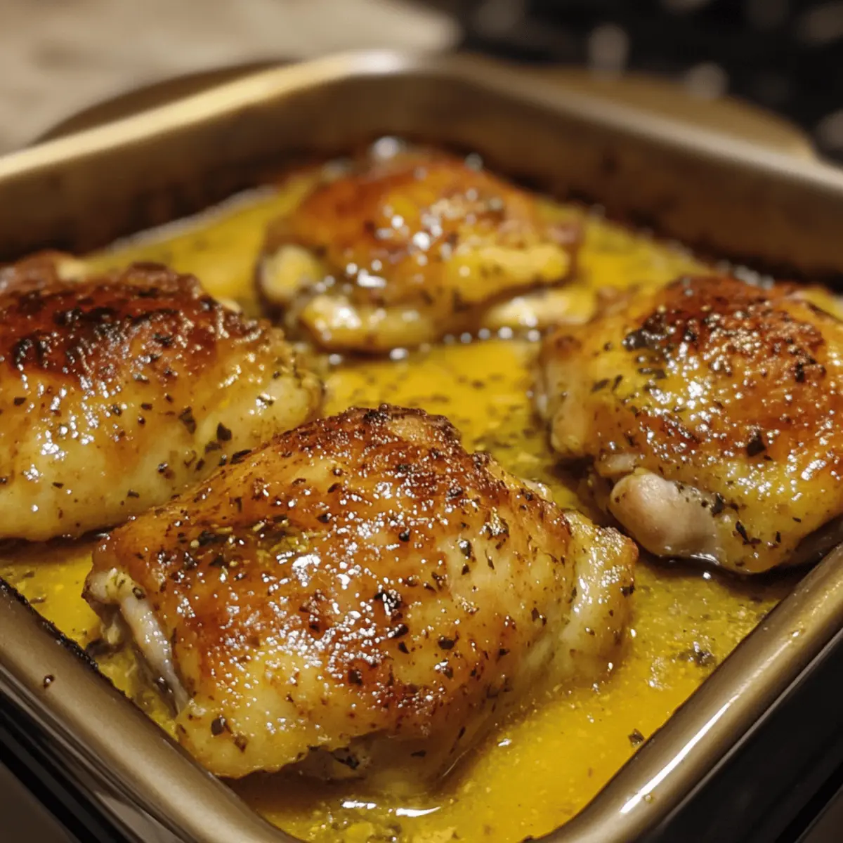 Baked Honey Mustard Chicken Thighs