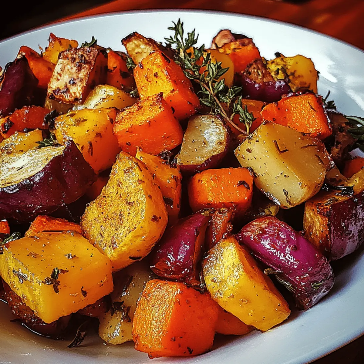 Thanksgiving Roasted Veggie Medley with Herbs