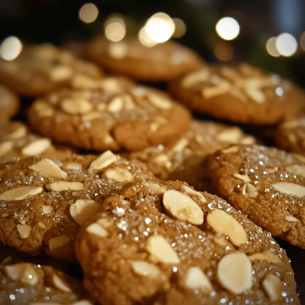 Christmas Ginger Almond Cookies