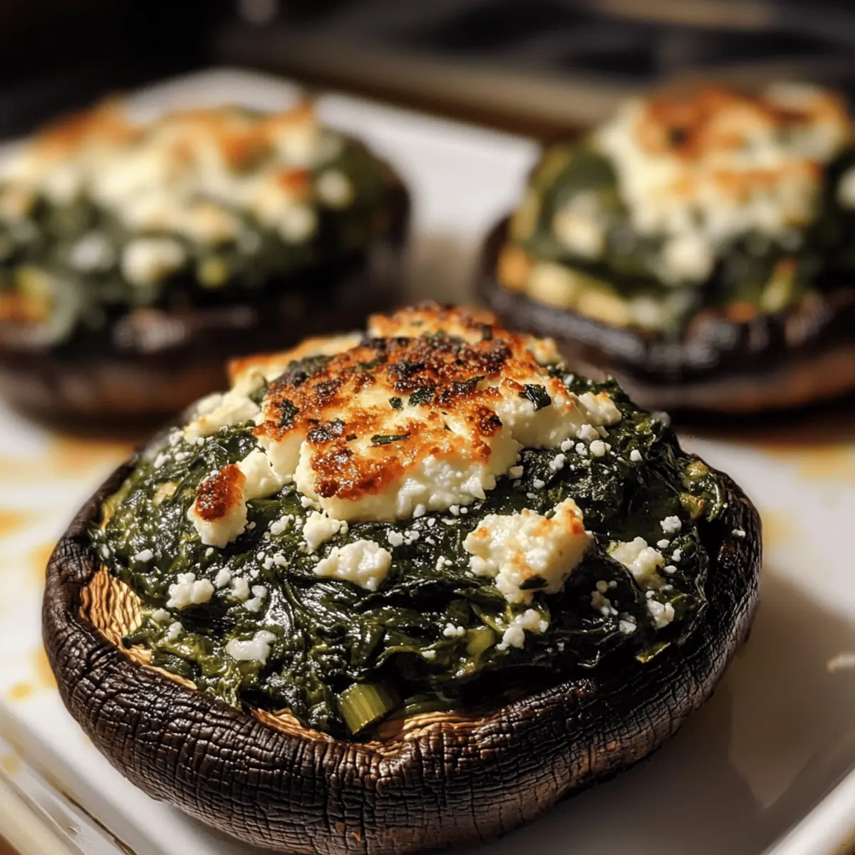 Spinach & Feta Stuffed Portobellos