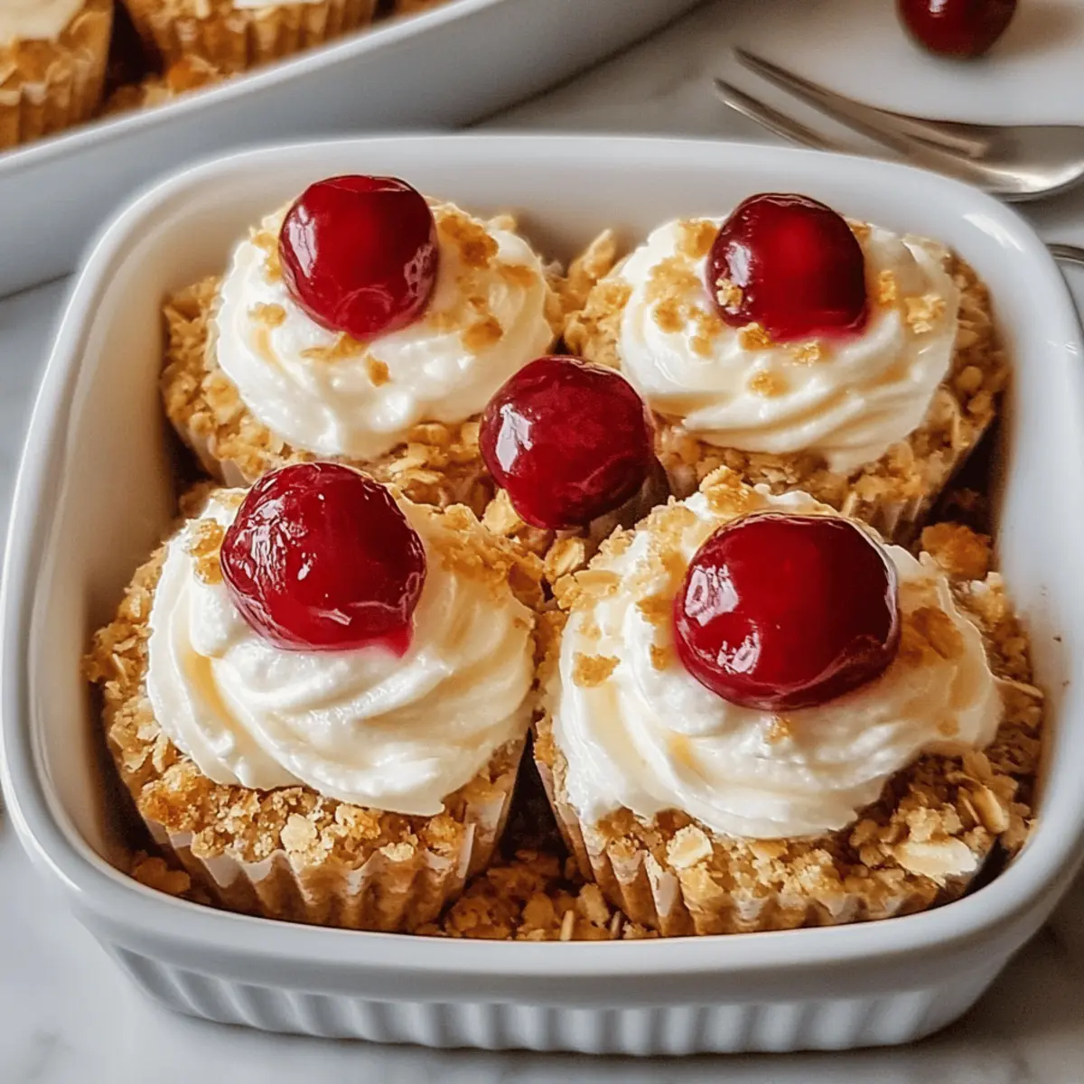 Christmas Cherry Cheesecake Cups
