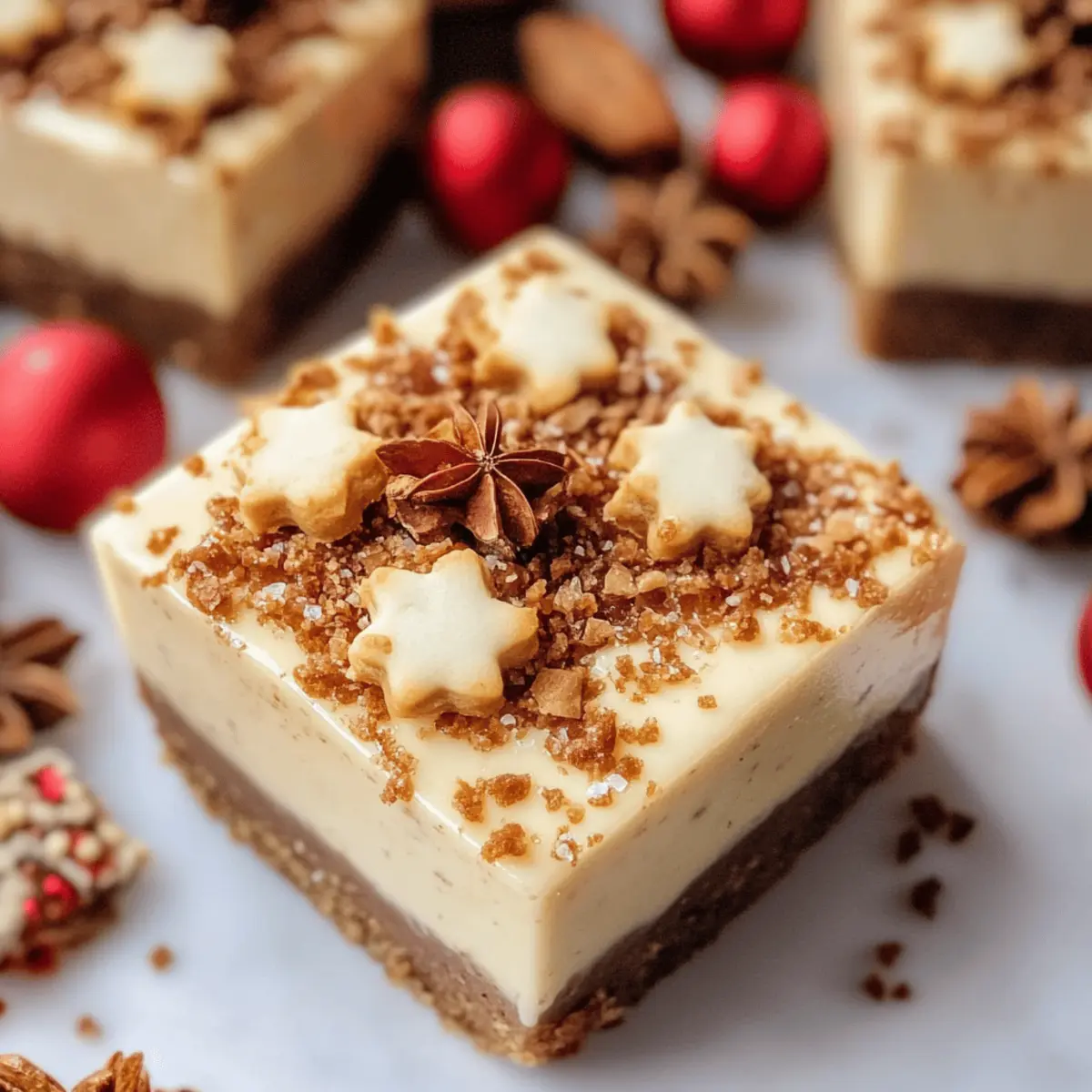 Festive Gingerbread Cheesecake Bars