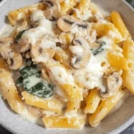 Creamy Spinach & Mushroom Pasta