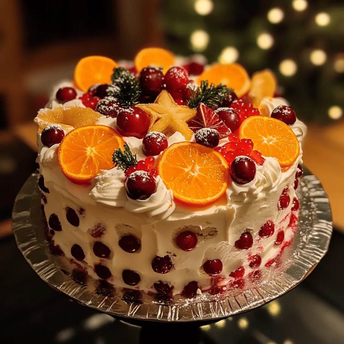 Christmas Orange Cranberry Cake