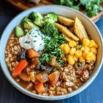 Savory Vegetable Oatmeal Bowl