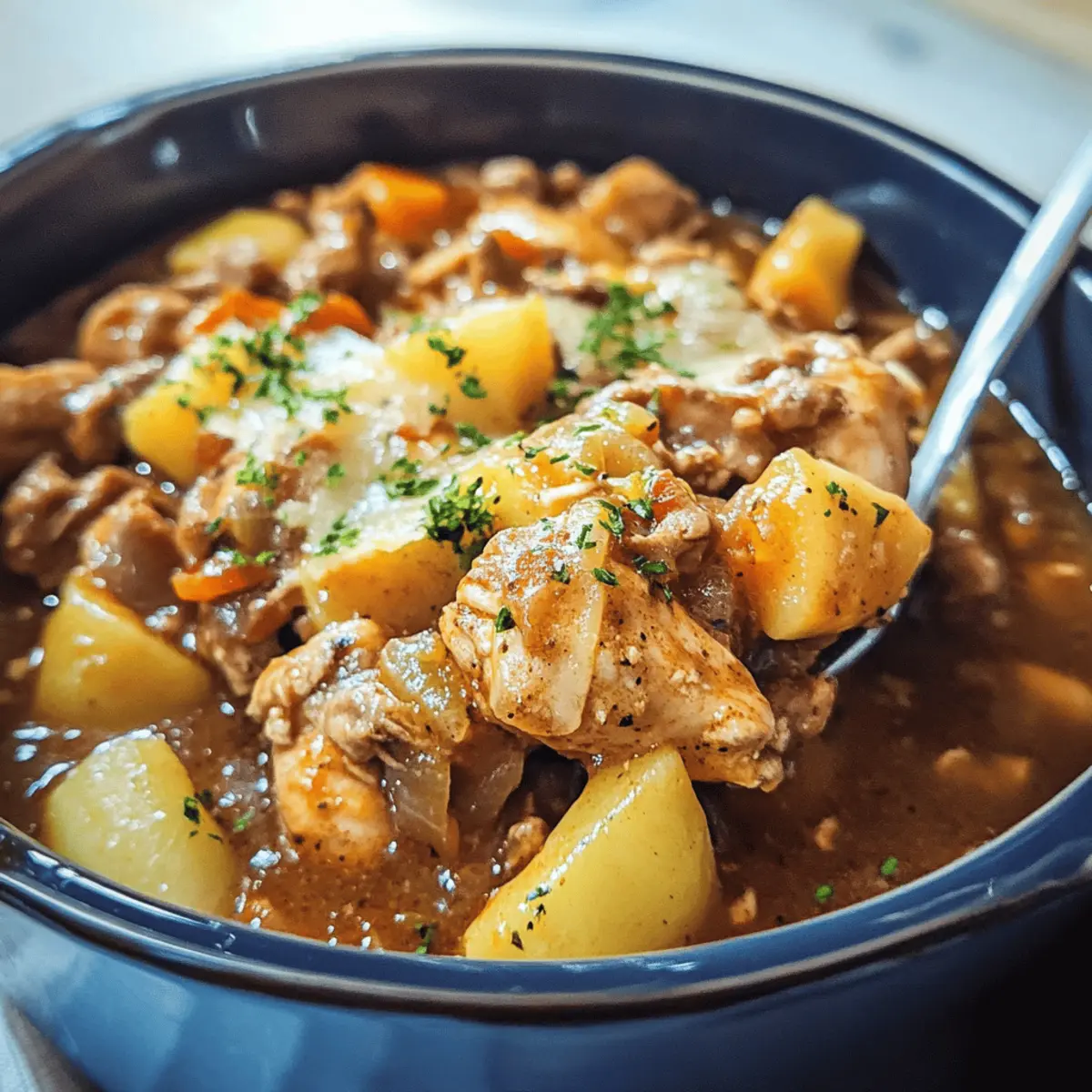 Crockpot Lemon Herb Chicken Stew