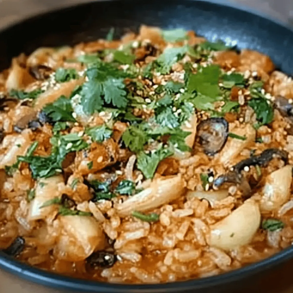 Korean Kimchi Fried Rice (vegetarian)