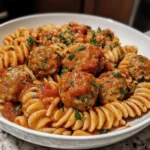 Budget Turkey Meatball Pasta