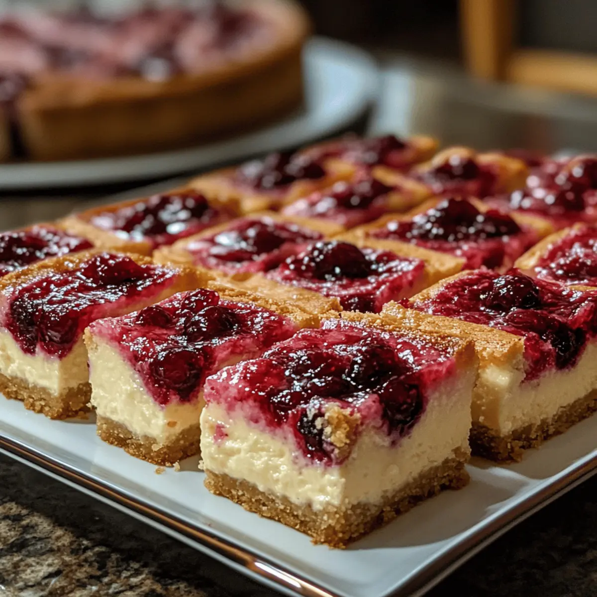 Christmas Cranberry Cheesecake Bars