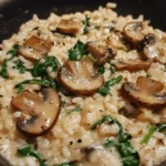 Creamy Mushroom & Spinach Rice