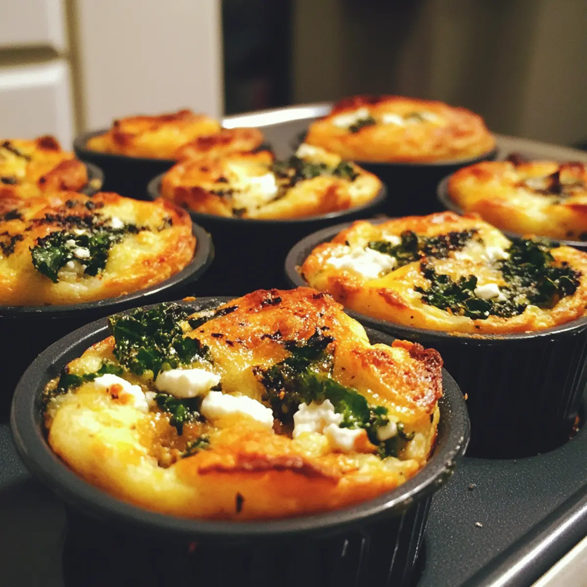Kale & Feta Breakfast Muffin Cups