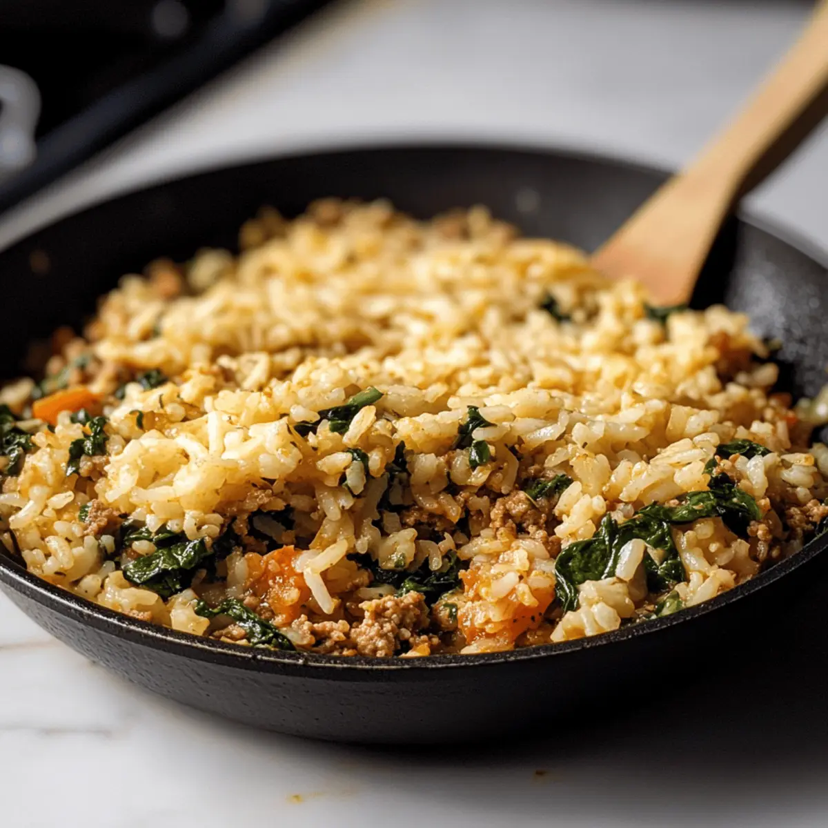 Budget-Friendly Spinach Rice Skillet