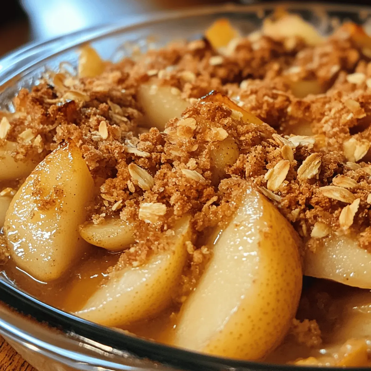 Healthy Baked Pear Crisp