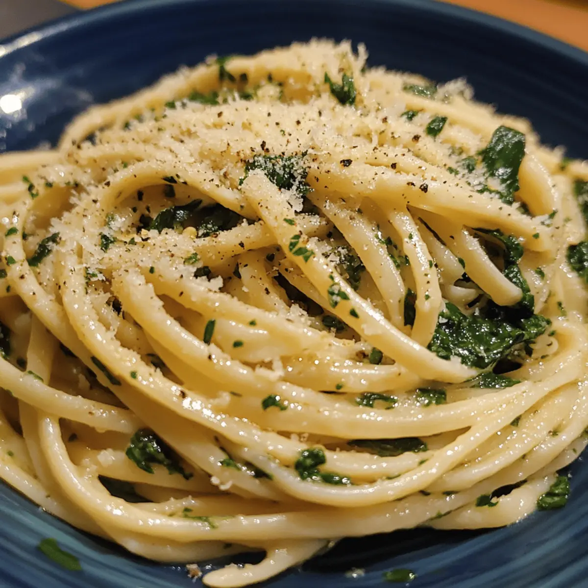 Creamy Spinach Garlic Pasta