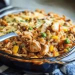 Family-Style Baked Rice with Chicken and Veggies