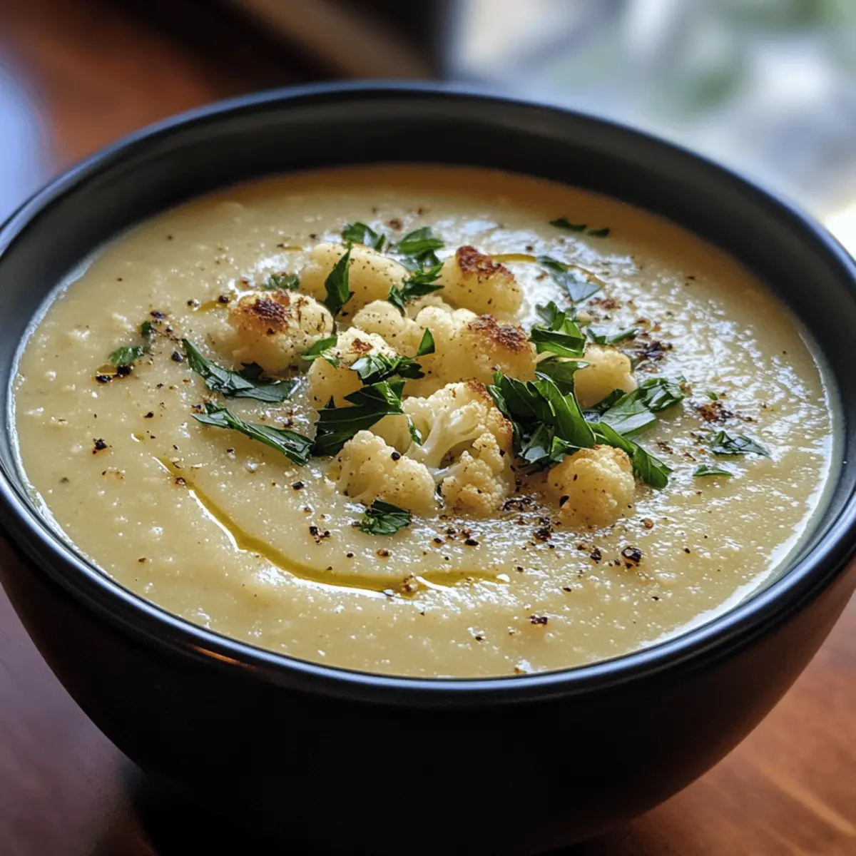 Roasted Cauliflower & Leek Soup