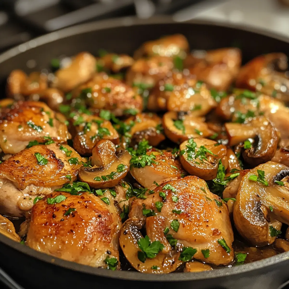 Chicken Thigh Mushroom Skillet Recipe