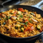 Turkey Vegetable Rice Skillet Recipe