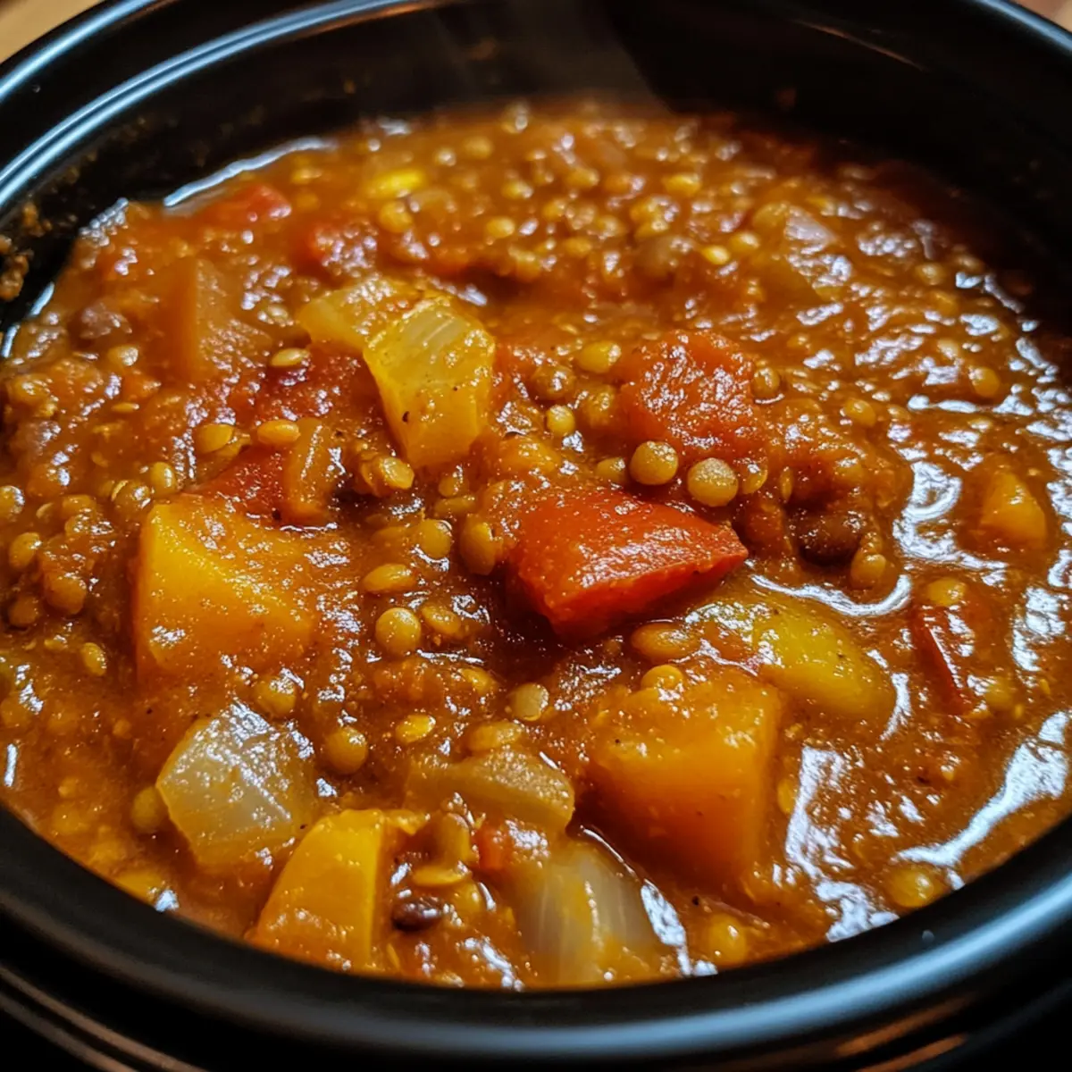 Slow Cooker Tomato Lentil Stew