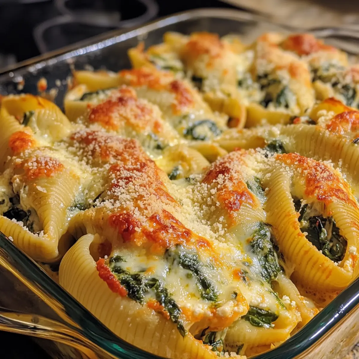 Baked Ricotta Spinach Shells
