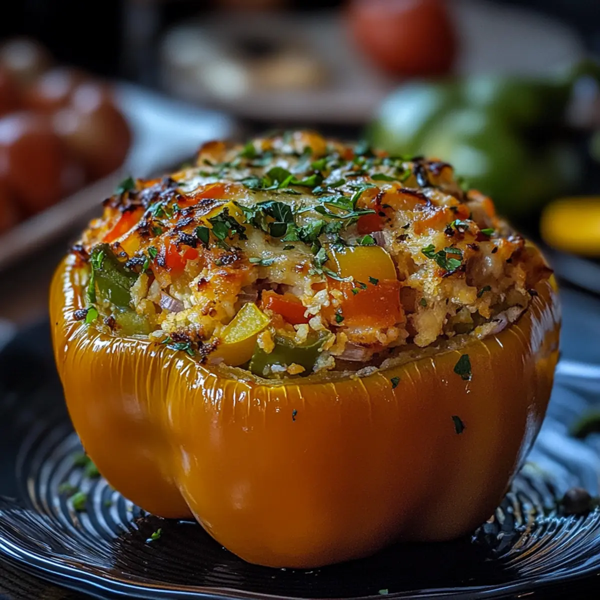 Stuffed Bell Pepper with Veggies
