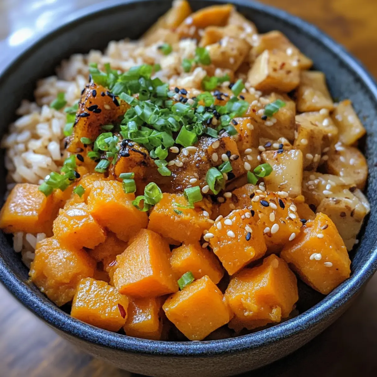 Crockpot Sweet Potato Rice Bowl