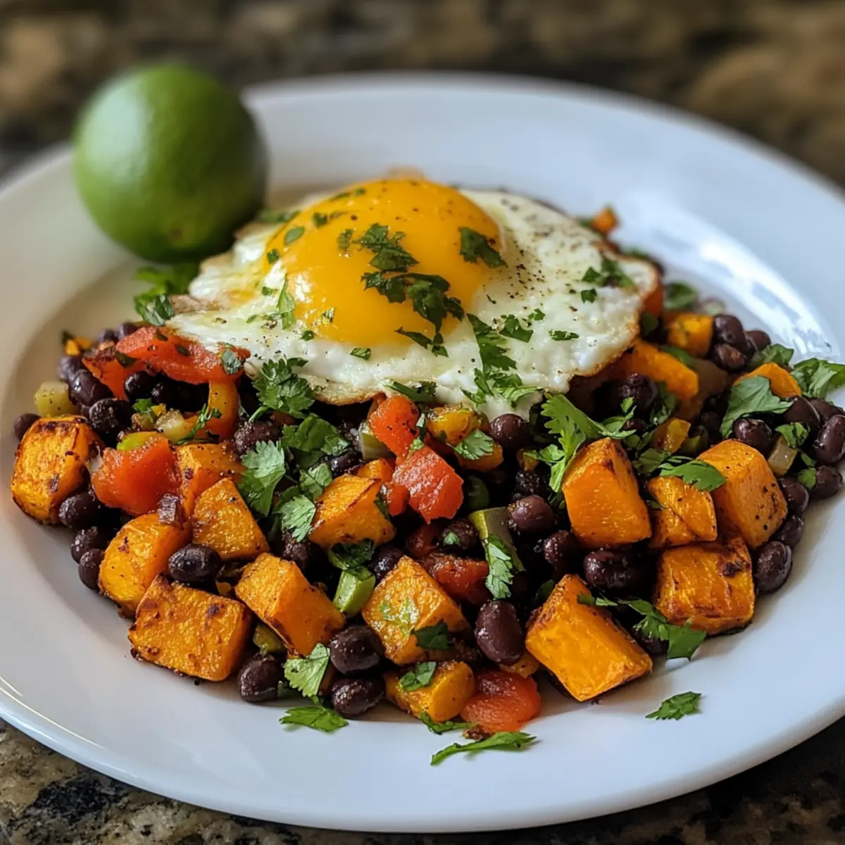 Vegetarian Sweet Potato & Black Bean Hash Recipe
