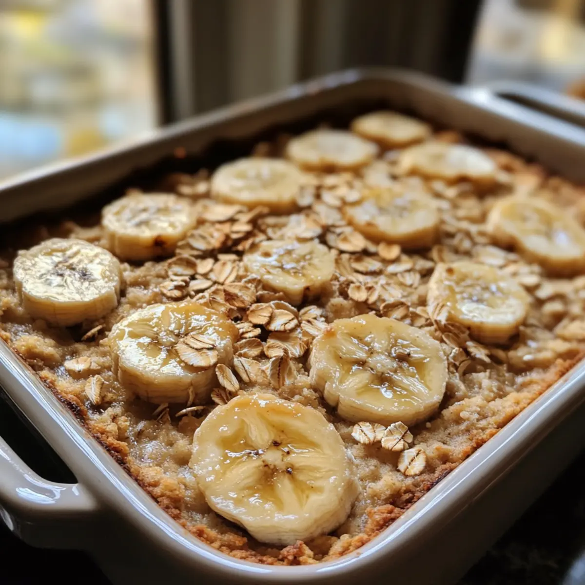 Healthy Banana Oat Breakfast Bake